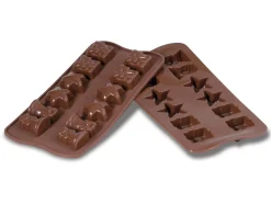 Moule à chocolat silicone Silikomart Easy Choc spécial Noël 214X106 mm