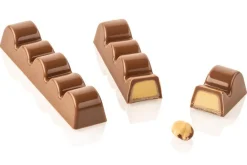 Moule en silicone et tritan professionnel Silikomart 10 barrettes de chocolat avec insert