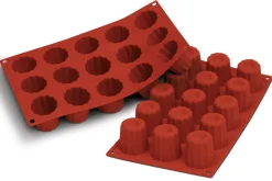 Moule en silicone professionnel Silikomart Silicon Flex 300x175mm 15 midi cannelés