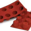Moule en silicone professionnel Silikomart Silicon Flex 300x175mm 8 cannelés