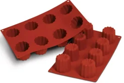 Moule en silicone professionnel Silikomart Silicon Flex 300x175mm 8 cannelés