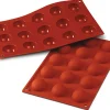 Moule en silicone professionnel Silikomart Silicon Flex 300x175mm 15 demi sphères