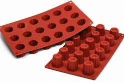 Moule en silicone professionnel Silikomart Silicon Flex 300x175mm 18 mini cannelés