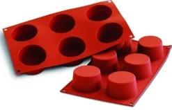 Moule en silicone professionnel Silikomart Silicon Flex 300x175mm 6 muffins 6.8cm