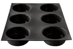 Moule 6 grands ronds Flexipan anti-adhérent en silicone et tricot de verre 40x30cm