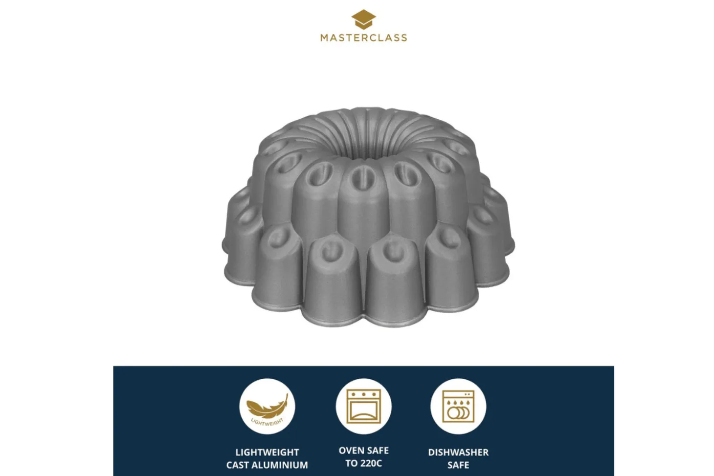 Moule à gâteaux à étages Masterclass en fonte d'aluminium
