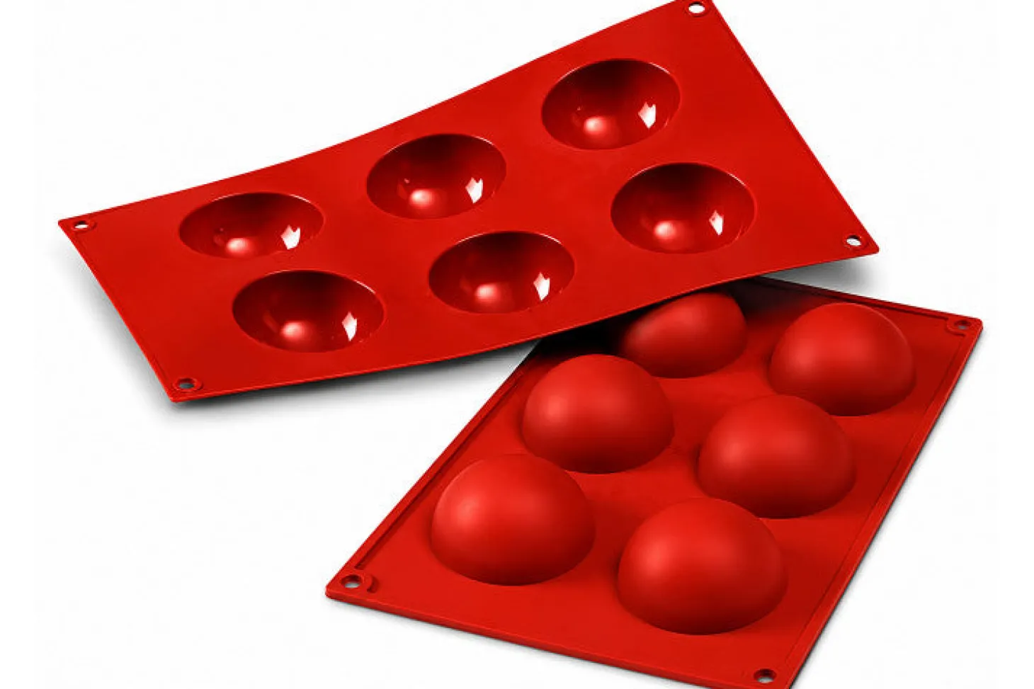 Moule professionnel en silicone Silikomart Silicon Flex 300x175mm 6 demi-sphères 6cm