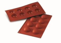 Moule professionnel en silicone Silikomart Silicon Flex 300x175mm 8 demi-sphères 5cm