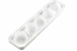Moule pâtissier 5 fraises 3D Silikomart en silicone blanc