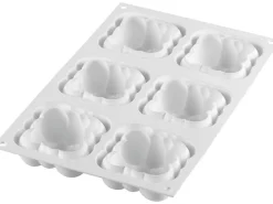 Moule pâtissier 6 mini nuages carrés Silikomart