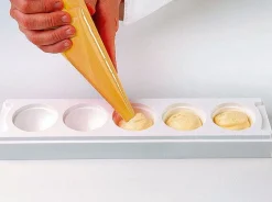 Moule pâtissier silicone blanc Silikomart 5 sphères 3D diamètre 58mm