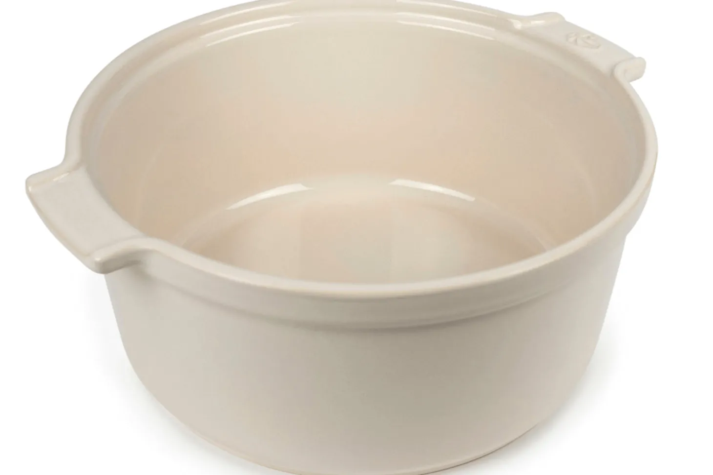 Moule à soufflé Peugeot Appolia en céramique écru diamètre 22cm