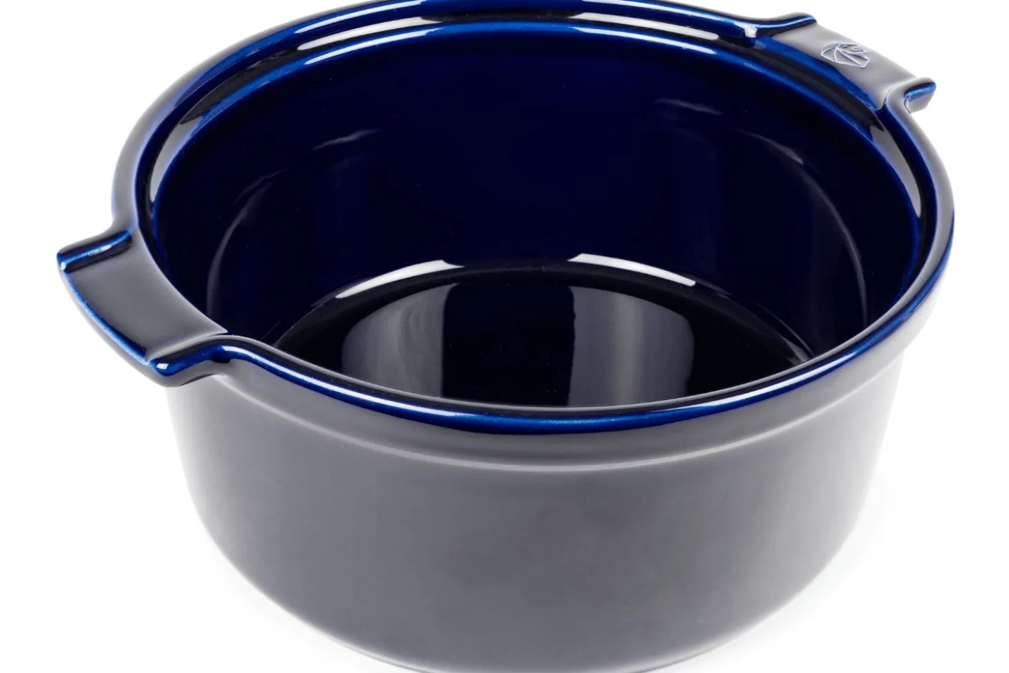 Moule à soufflé Peugeot Appolia en céramique bleu diamètre 22cm