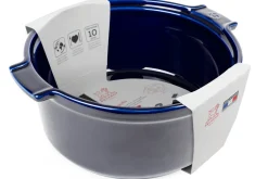 Moule à soufflé Peugeot Appolia en céramique bleu diamètre 22cm