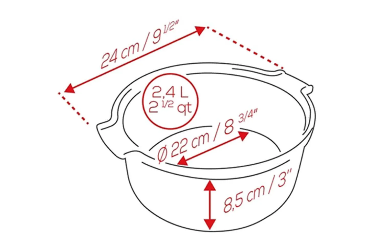 Moule à soufflé Peugeot Appolia en céramique rouge Ø22cm