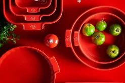 Moule à tarte Peugeot Appolia en céramique rouge Ø30cm