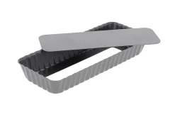 Moule à tarte rectangulaire De Buyer à fond amovible
