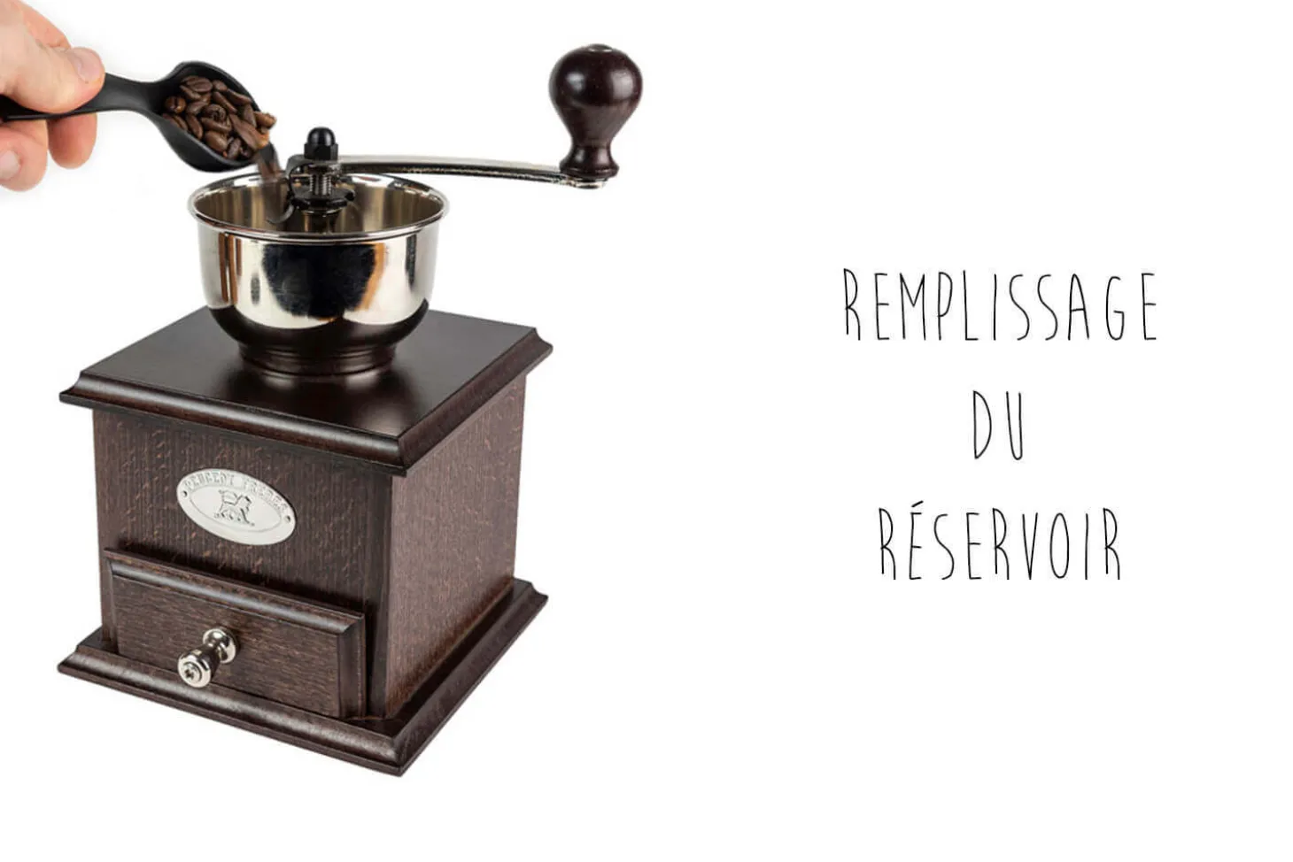 Moulin à café manuel Peugeot Brésil en hêtre chocolat 21cm