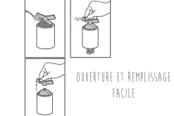 Moulin à graines de lin manuel Peugeot Isen en bois et inox 13cm