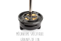 Moulin à graines de lin manuel Peugeot Isen en bois et inox 13cm