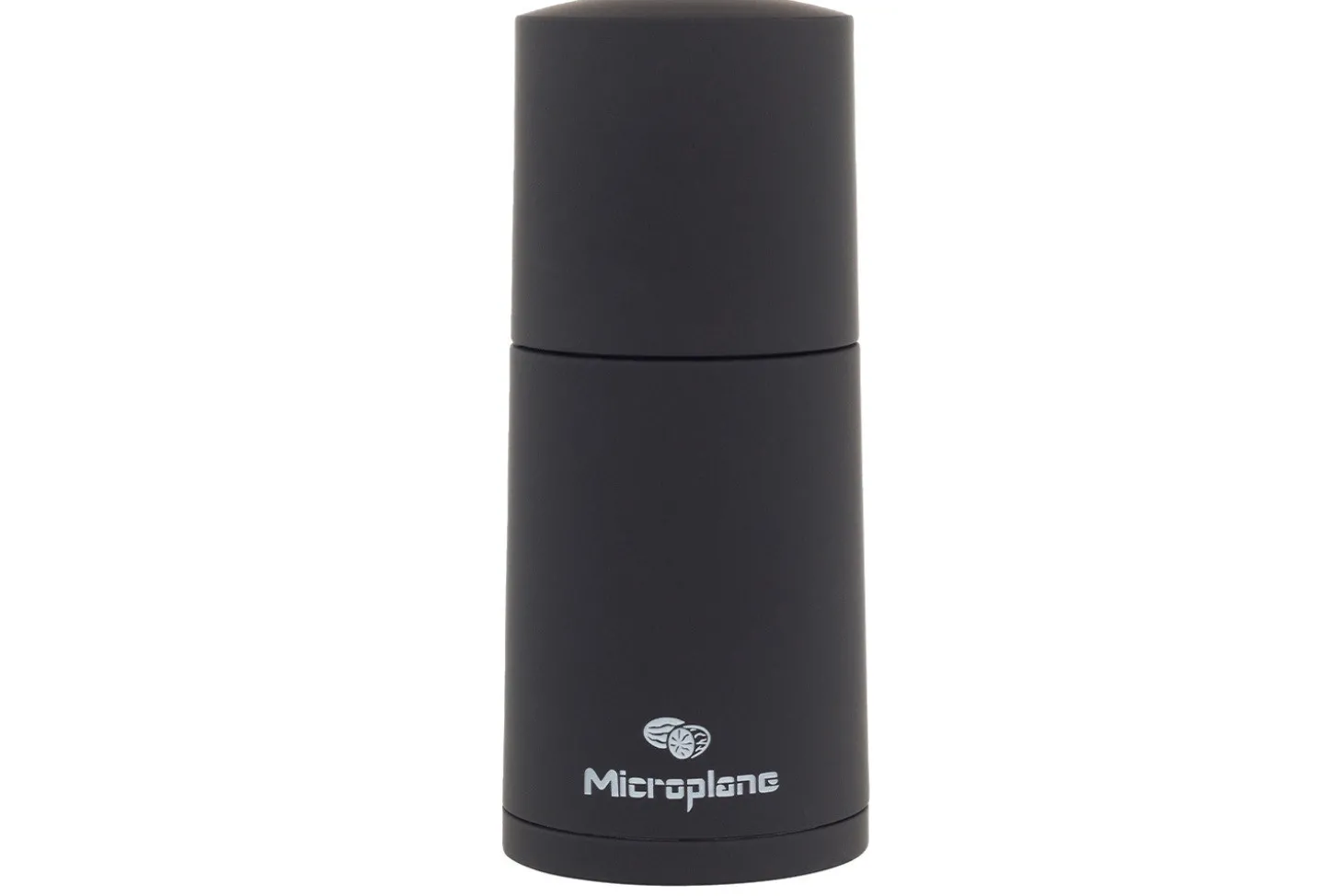 Moulin à épices 2-en-1 Microplane Specialty Series en acier inox et polymère noir