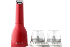 Moulin à épices électrique Finamill PRO Plus rouge + 2 capsules de broyage