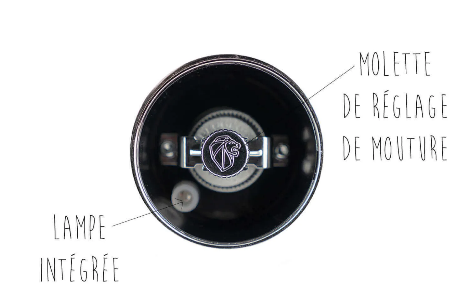 Moulin à poivre électrique Peugeot Zeli en ABS avec éclairage 14cm