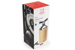 Moulin à poivre long manuel Peugeot Isen en bois et inox 16cm
