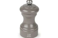 Moulin à poivre manuel Peugeot Bistro en bois de hêtre laqué gris taupe 10cm