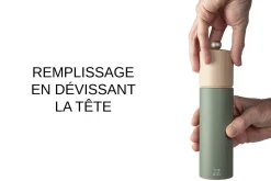 Moulin à poivre manuel Peugeot Boréal en bois Vert Fougère