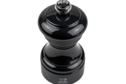 Moulin à poivre manuel Peugeot Bistro en bois de hêtre laqué noir 10cm