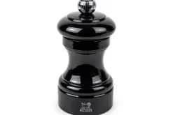Moulin à poivre manuel Peugeot Bistro en bois de hêtre laqué noir 10cm