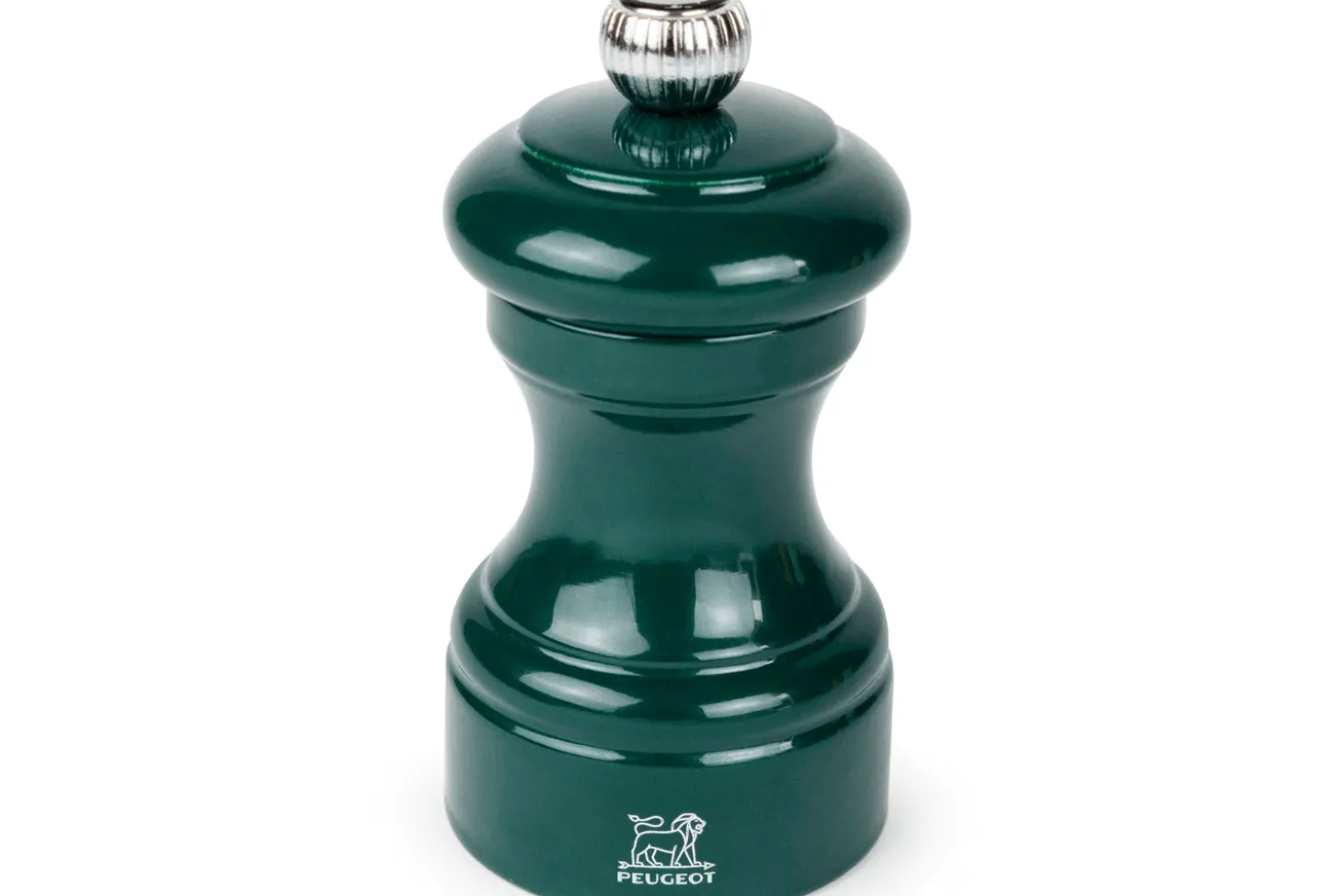 Moulin à poivre manuel Peugeot Bistro en bois de hêtre laqué vert forêt 10cm
