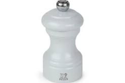 Moulin à poivre manuel Peugeot Bistro en bois de hêtre laqué gris perle 10cm