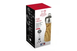 Moulin à poivre manuel Peugeot Fidji en bois d'olivier et inox