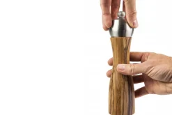 Moulin à poivre manuel Peugeot Fidji en bois d'olivier et inox