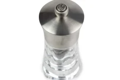 Moulin à poivre manuel Peugeot Ouessant en inox et acrylique 14cm