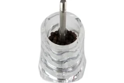Moulin à poivre manuel Peugeot Ouessant en inox et acrylique 14cm