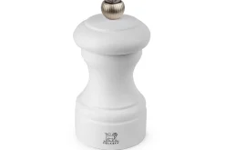 Moulin à poivre manuel Peugeot Bistro en bois de hêtre blanc mat 10cm