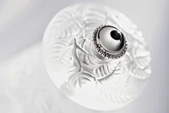 Moulin à poivre manuel Peugeot Lalique Feuilles en cristal 9cm - Edition limitée