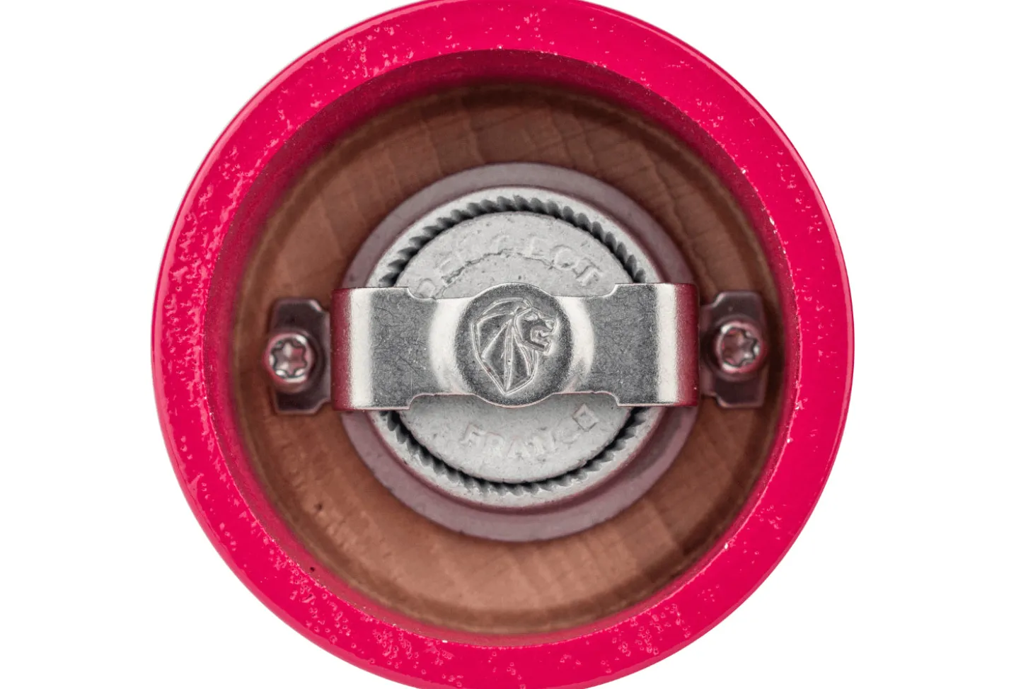 Moulin à poivre manuel Peugeot Bistro en bois de hêtre laqué rose bonbon 10cm