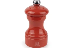 Moulin à poivre manuel Peugeot Bistro en bois de hêtre laqué terracotta 10cm