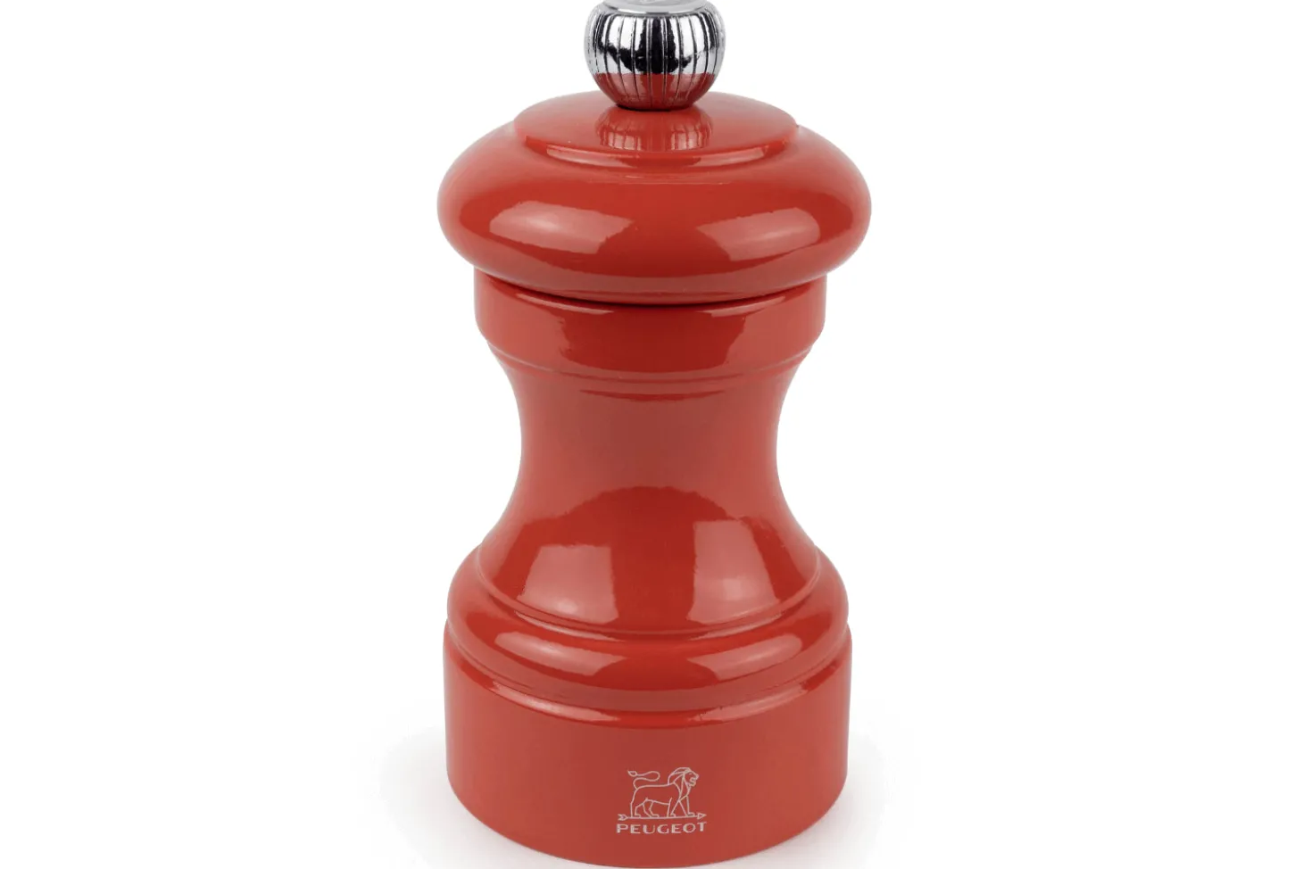 Moulin à poivre manuel Peugeot Bistro en bois de hêtre laqué terracotta 10cm