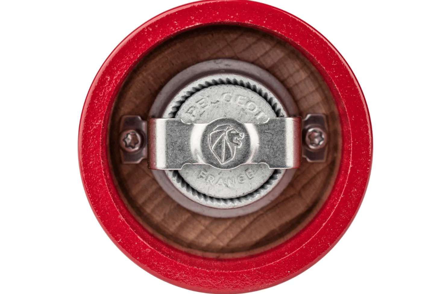 Moulin à poivre manuel Peugeot Bistro en bois de hêtre laqué rouge passion 10cm