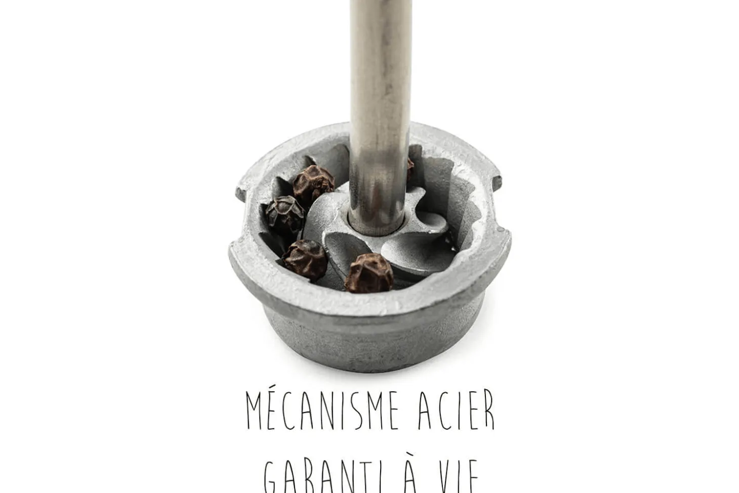 Moulin à poivre manuel Peugeot Daman U Select en acrylique et inox