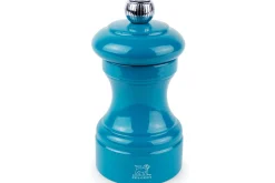 Moulin à poivre manuel Peugeot Bistro en bois de hêtre laqué bleu pacifique 10cm