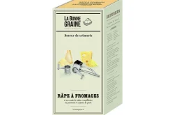 Moulin râpe à fromage 2 tambours La Bonne Graine en acier inox