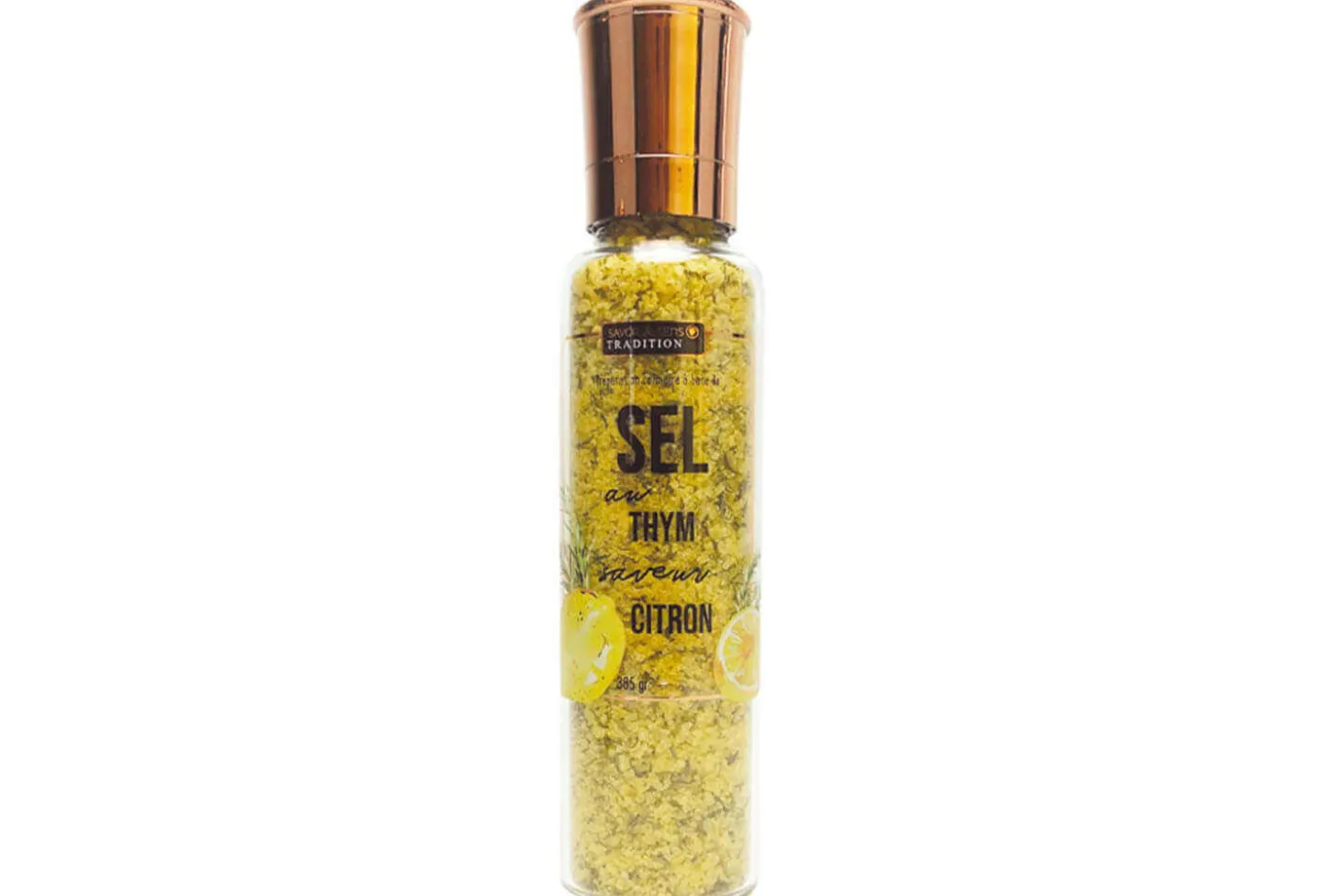 Moulin à sel aromatisé Savor&Sens saveur citron et thym - 385g