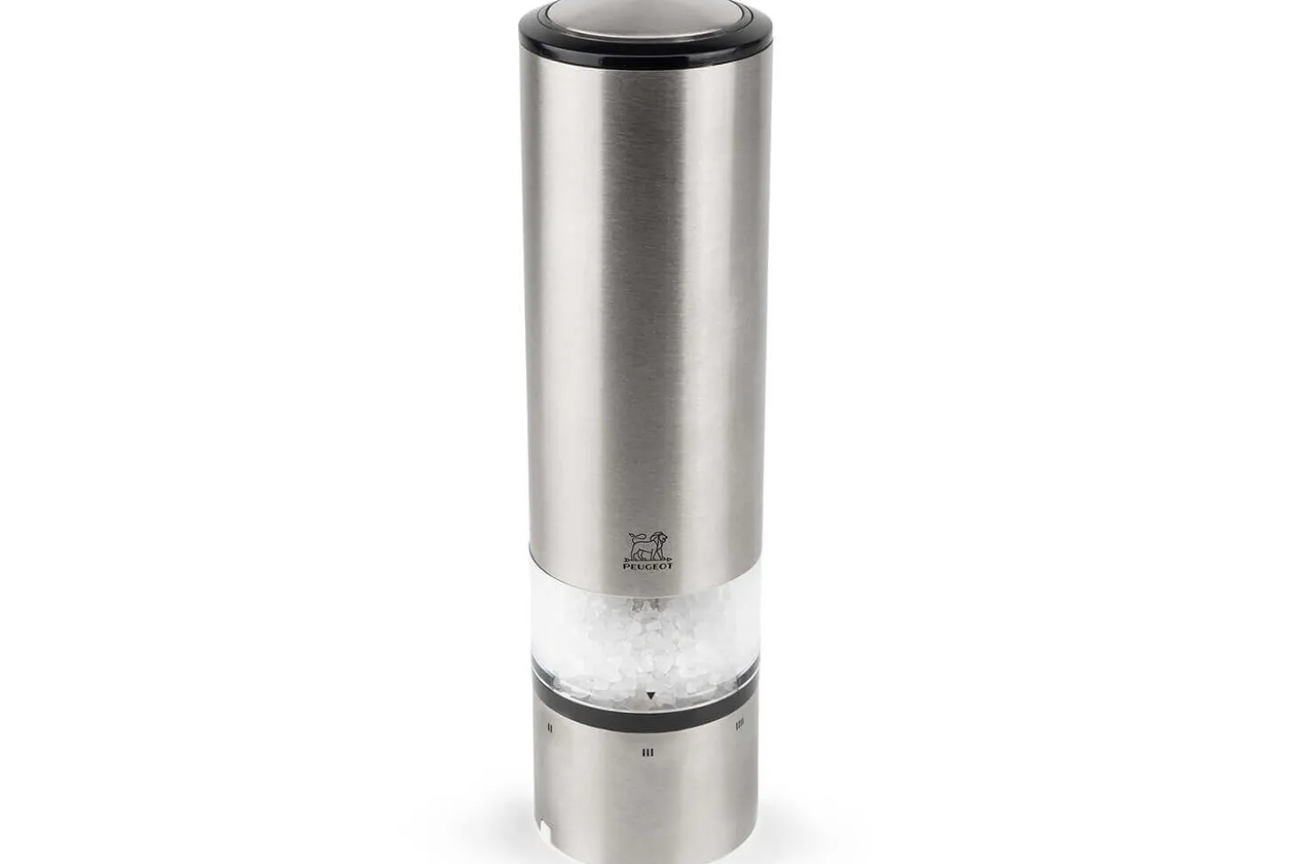 Moulin à sel électrique Peugeot Elis Sense U'Select 20cm en inox avec éclairage
