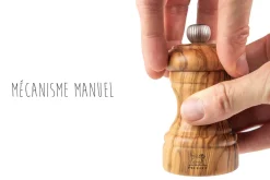 Moulin à sel manuel Peugeot Bistro Specials bois d'olivier 10cm